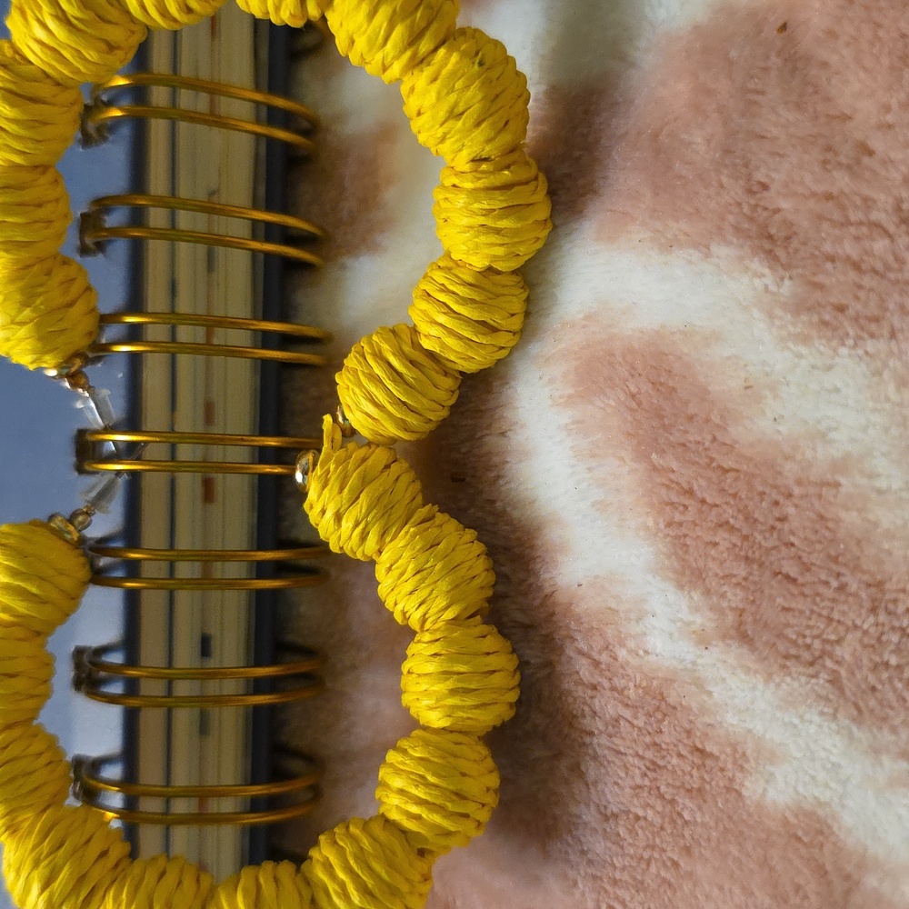 Sunshine Yellow Textured Earrings